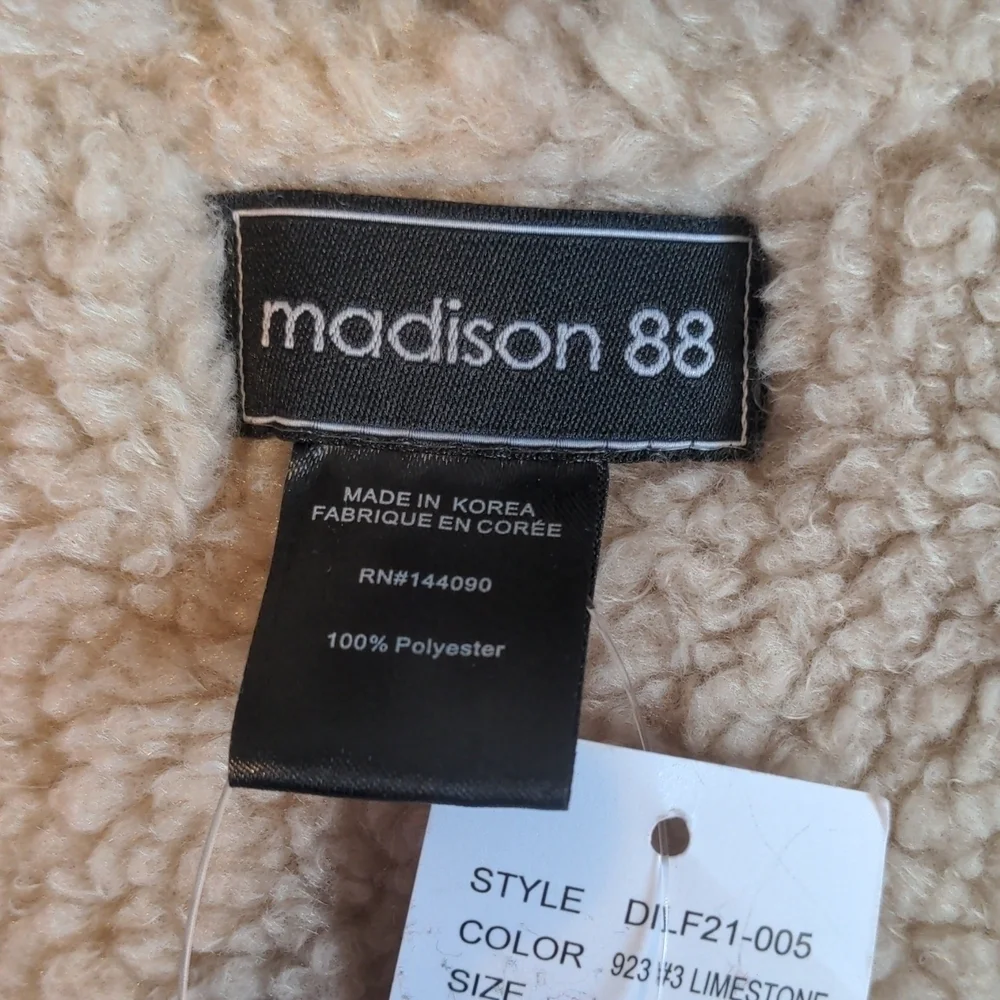 Madison 88 Faux Fur Neutral Cozy Scarf Wrap